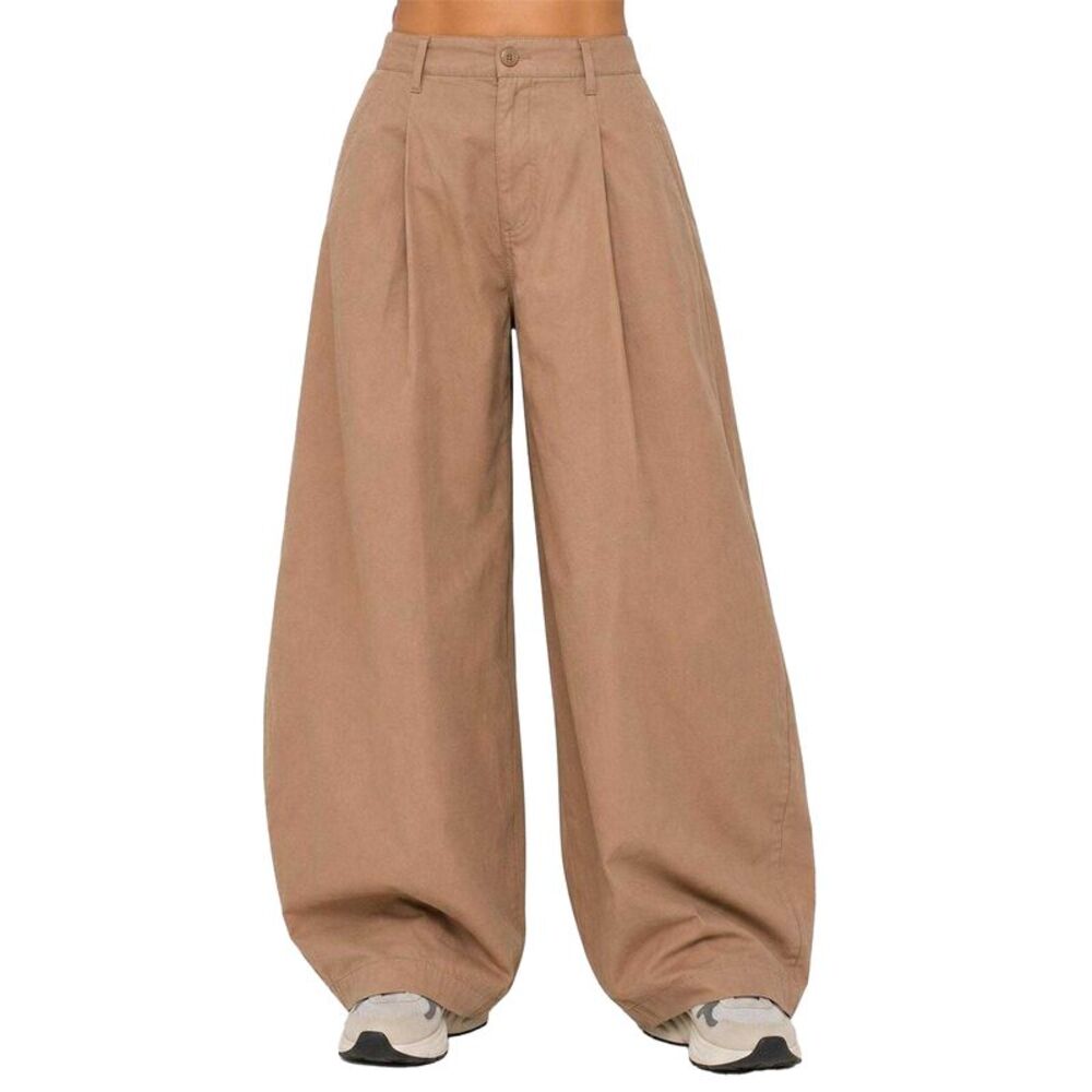 I Saw It First Womens/Ladies Cotton Barrel Pants / Neutral